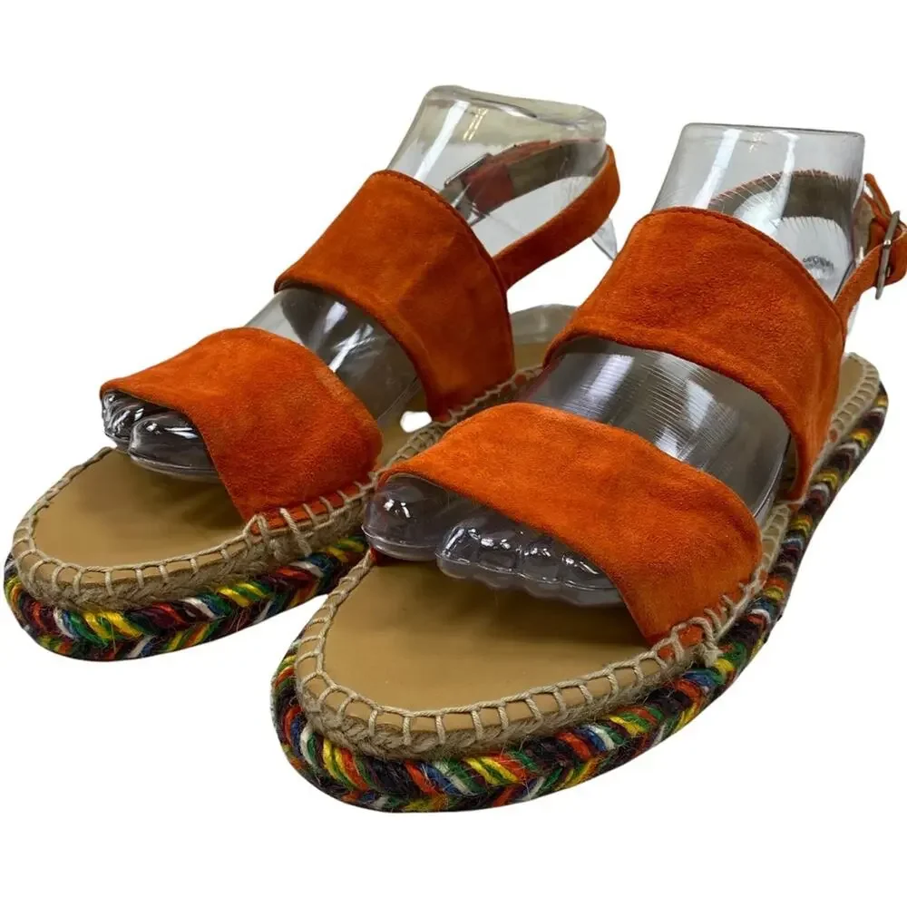 Steven Alan Women’s suede leather Espadrilles Flats Sandals size 8